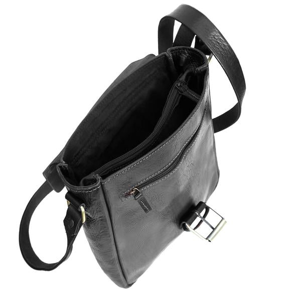 Billy crossbody Leather bag Black - Artisan Stories