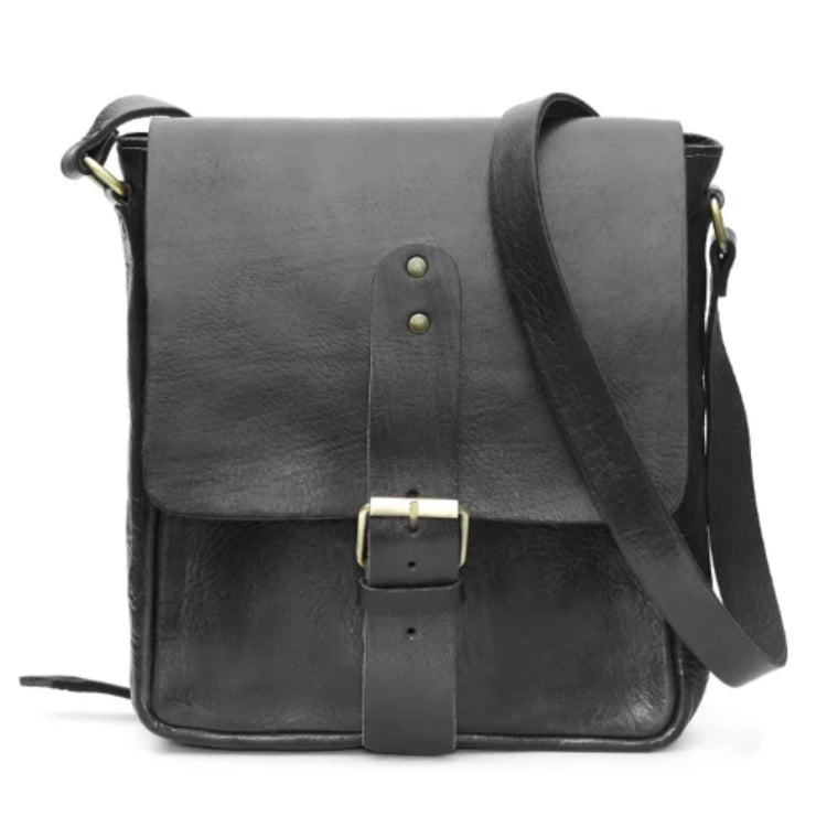 Billy crossbody Leather bag Black - Artisan Stories