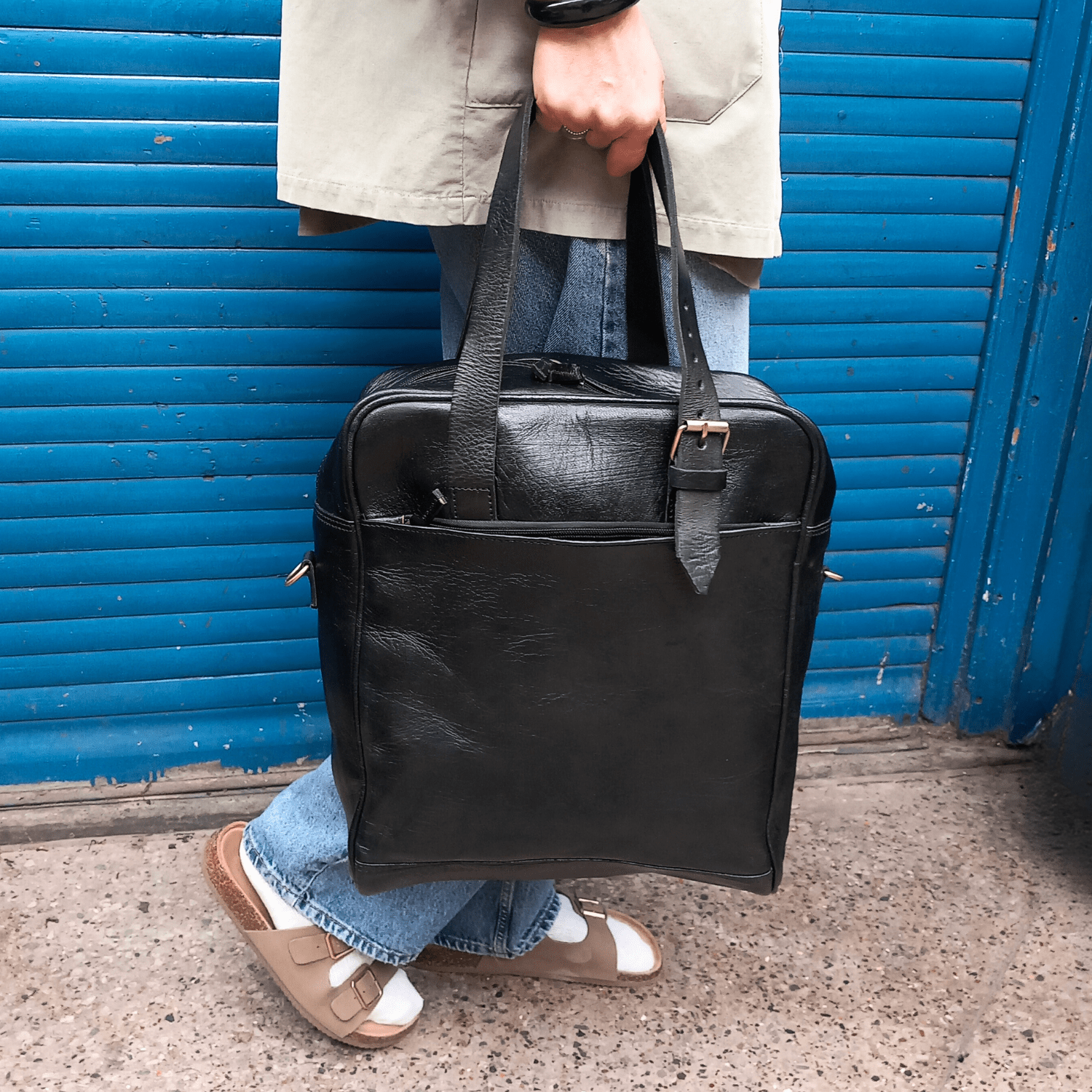 Black Nomad 3 in 1 leather bag - Artisan Stories