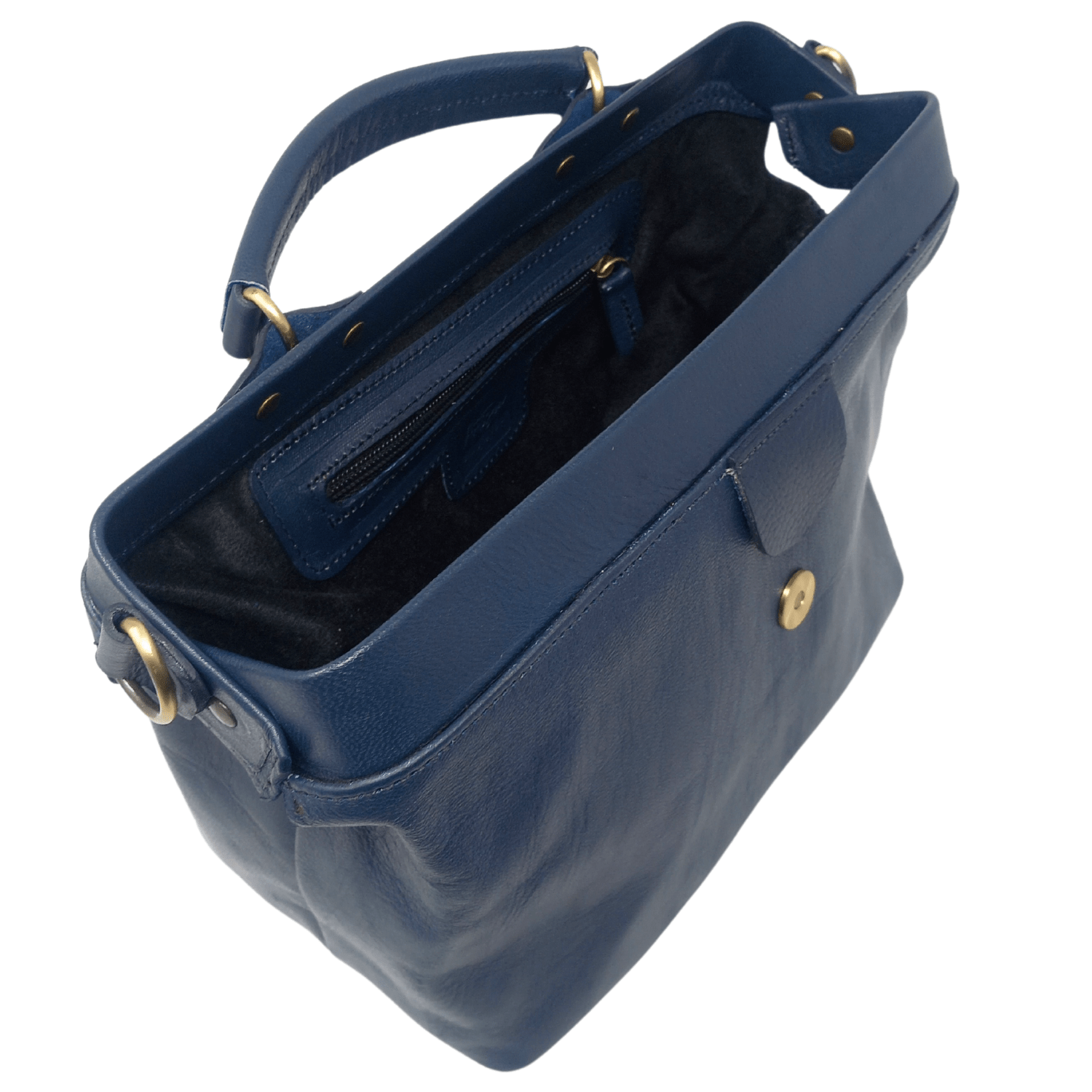 Blue Leather Doctor handbag - Artisan Stories