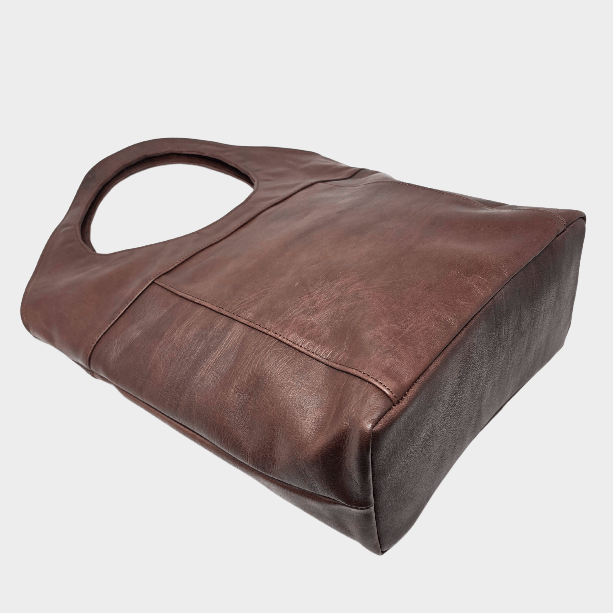 Bob Leather Tote Chocolate Brown - Artisan Stories