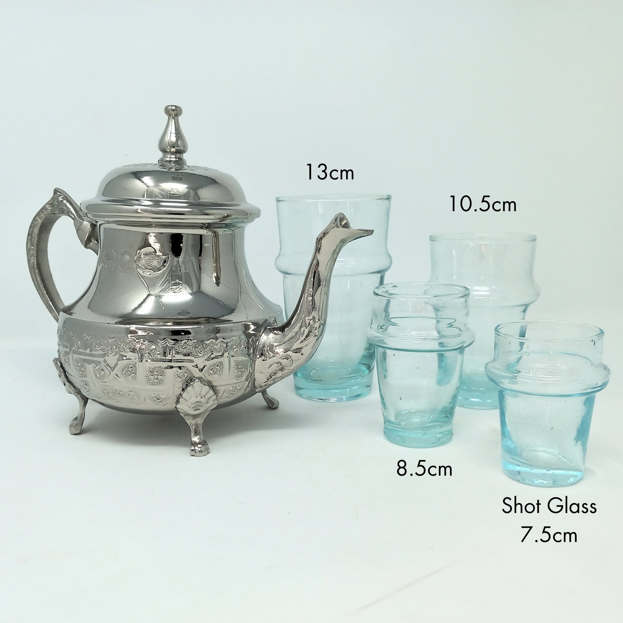 Brown Tea Serving Moroccan Drinking Glasses Recycled - Artisan Stories