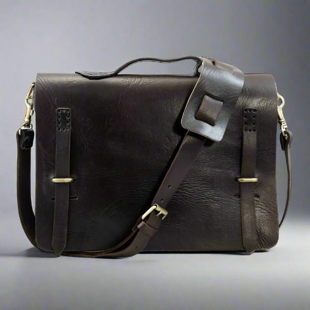 Camden Loop Dark Brown Briefcase Bag - Artisan Stories