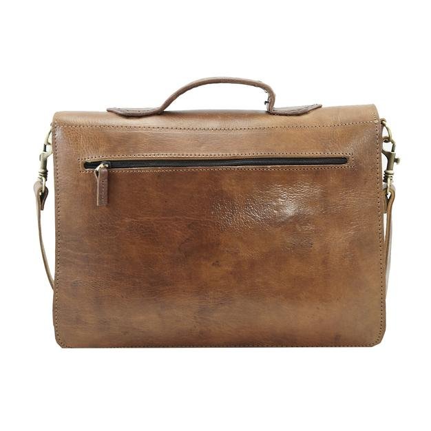 Camden loop Light Brown Briefcase bag - Artisan Stories