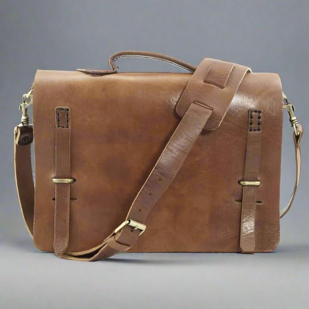 Camden loop Light Brown Briefcase bag - Artisan Stories