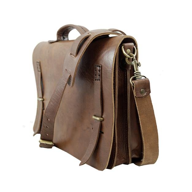 Camden loop Light Brown Briefcase bag - Artisan Stories