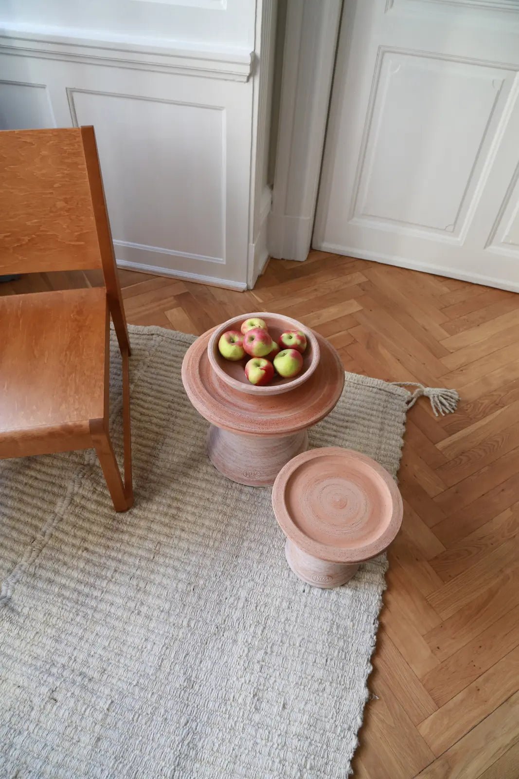 Celeste Pot or Pedestal Table Raw Rose - Artisan Stories