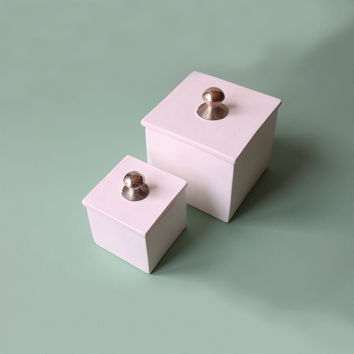 Ceramic Tadelakt Boxes  with lid