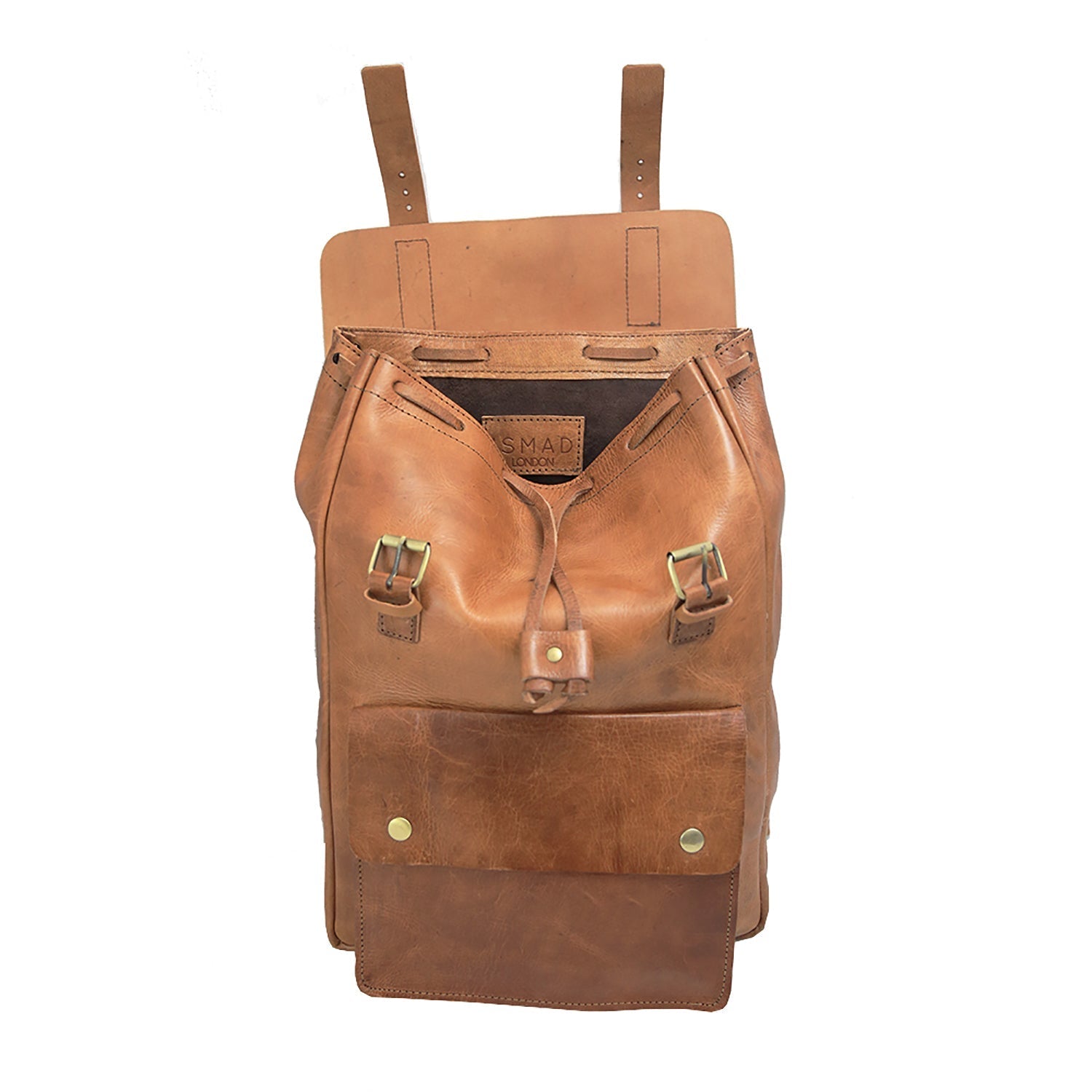 Charlie leather Backpack light brown - Artisan Stories