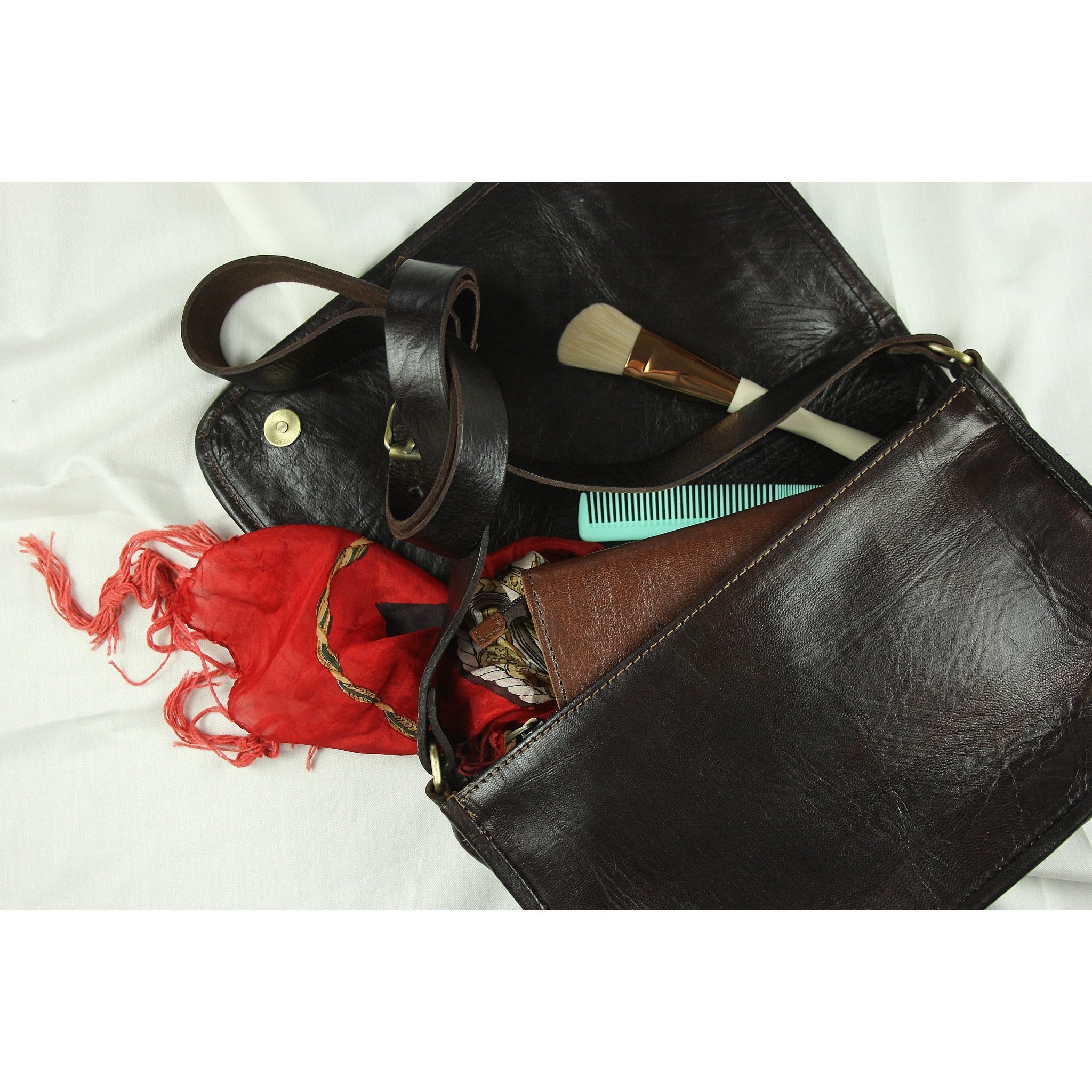 Charlotte Woven Leather Shoulder Bag black - Artisan Stories