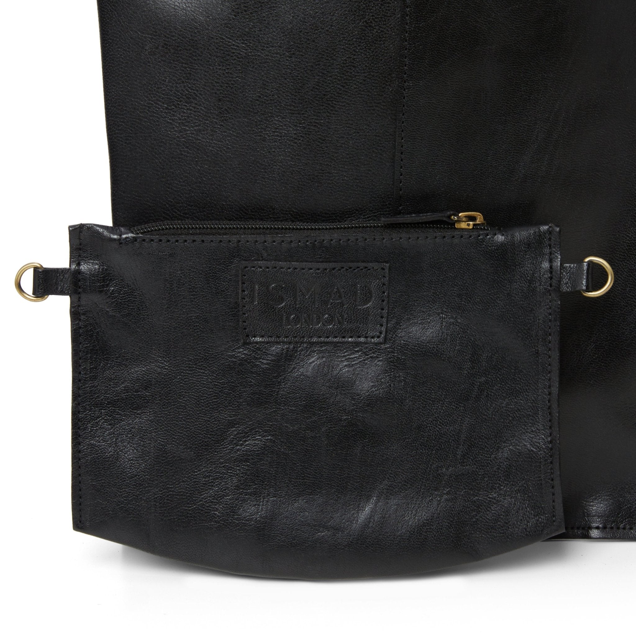 Classic Leather Tote carrier Bag - black - Artisan Stories