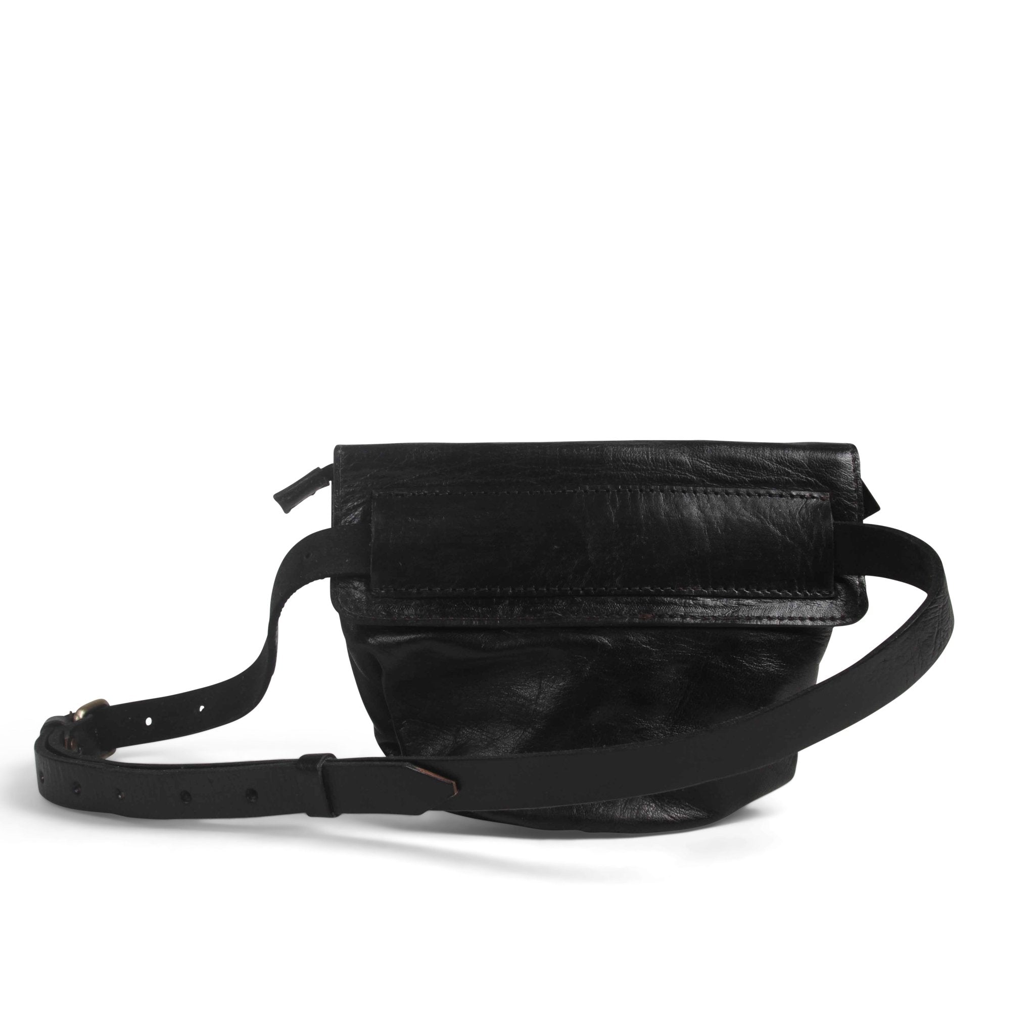 Coco Black Leather Bumbag/purse - Artisan Stories