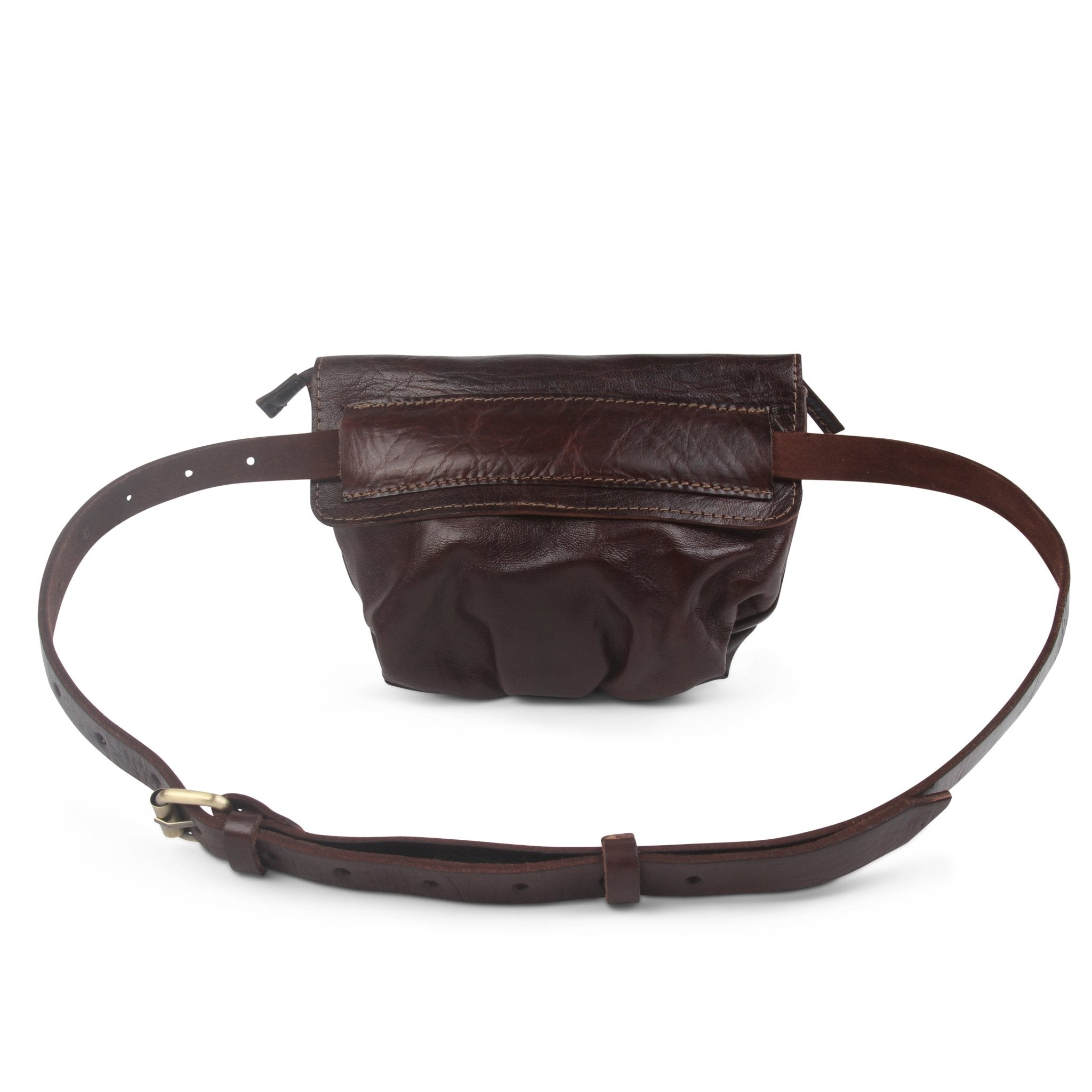 Coco Dark Brown Leather Bumbag/purse - Artisan Stories