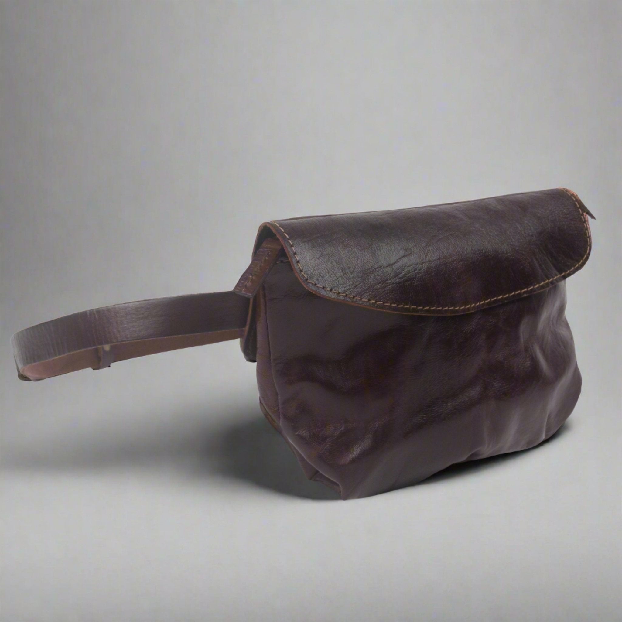 Coco Dark Brown Leather Bumbag/purse - Artisan Stories