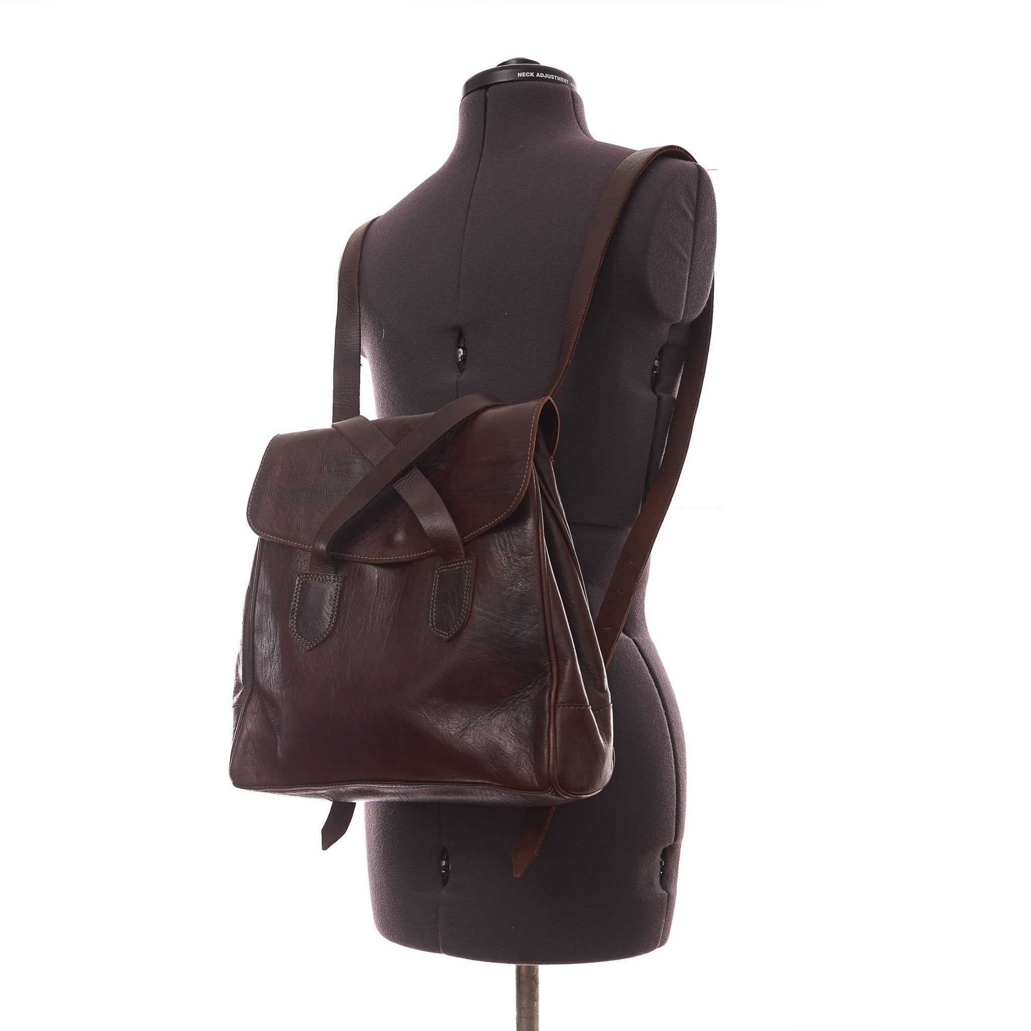 Convertible Leather Tote Backpack Cleo In Chocolate Brown - Artisan Stories