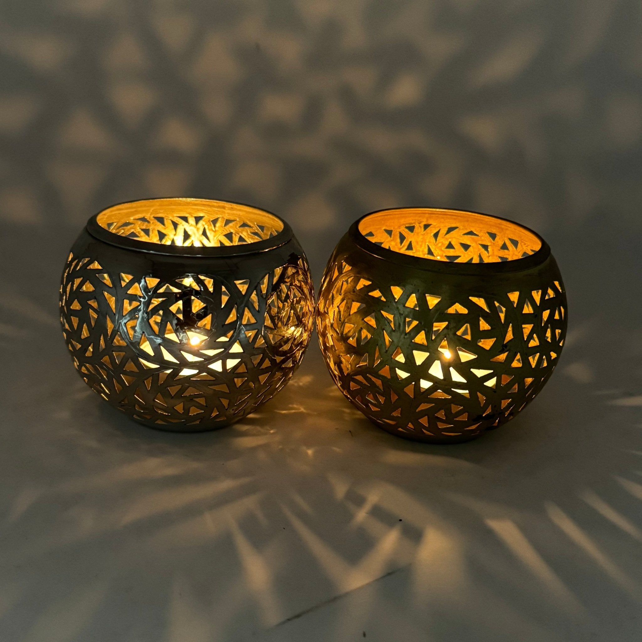 cut - out Brass Tealight Holder - Artisan Stories