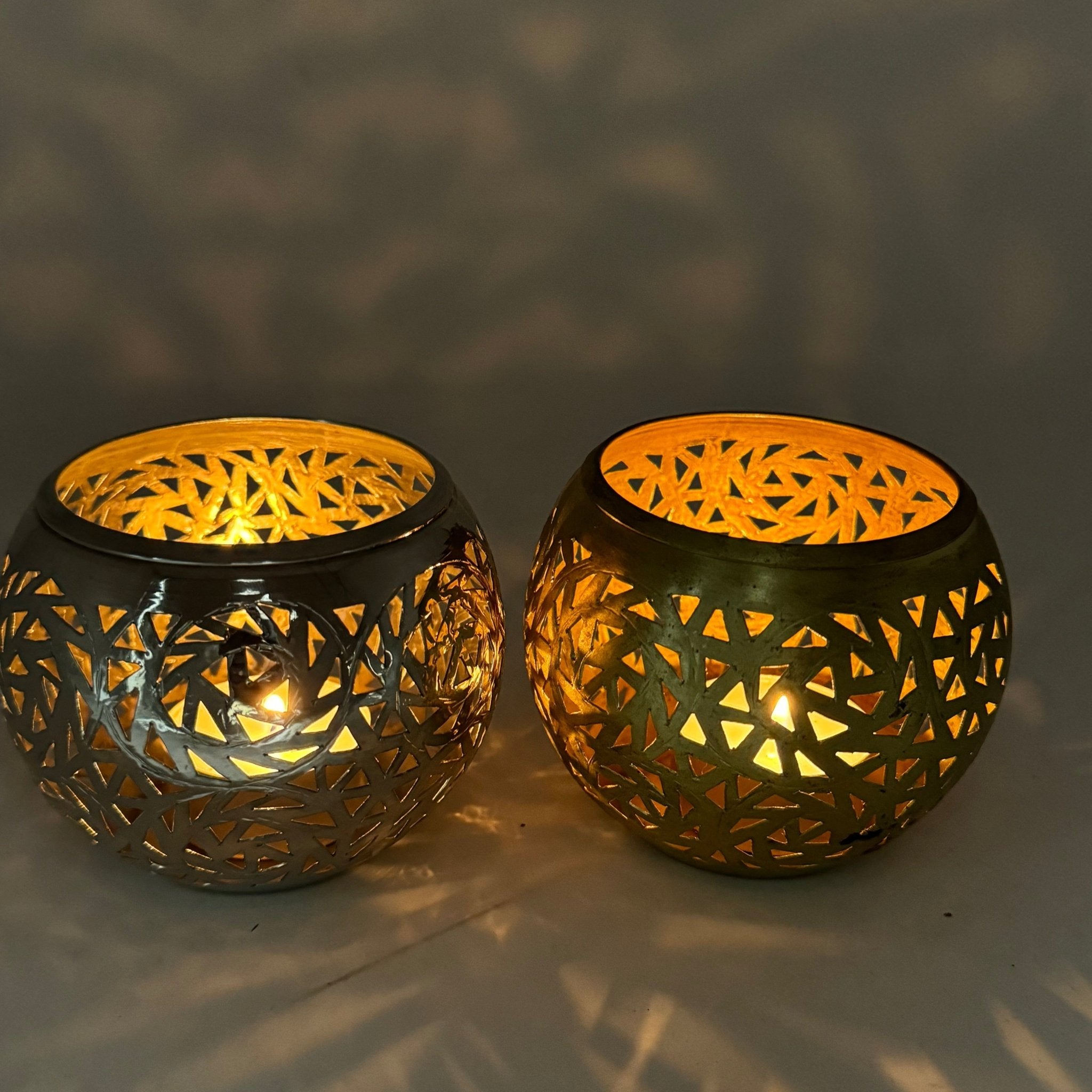 cut - out Brass Tealight Holder - Artisan Stories