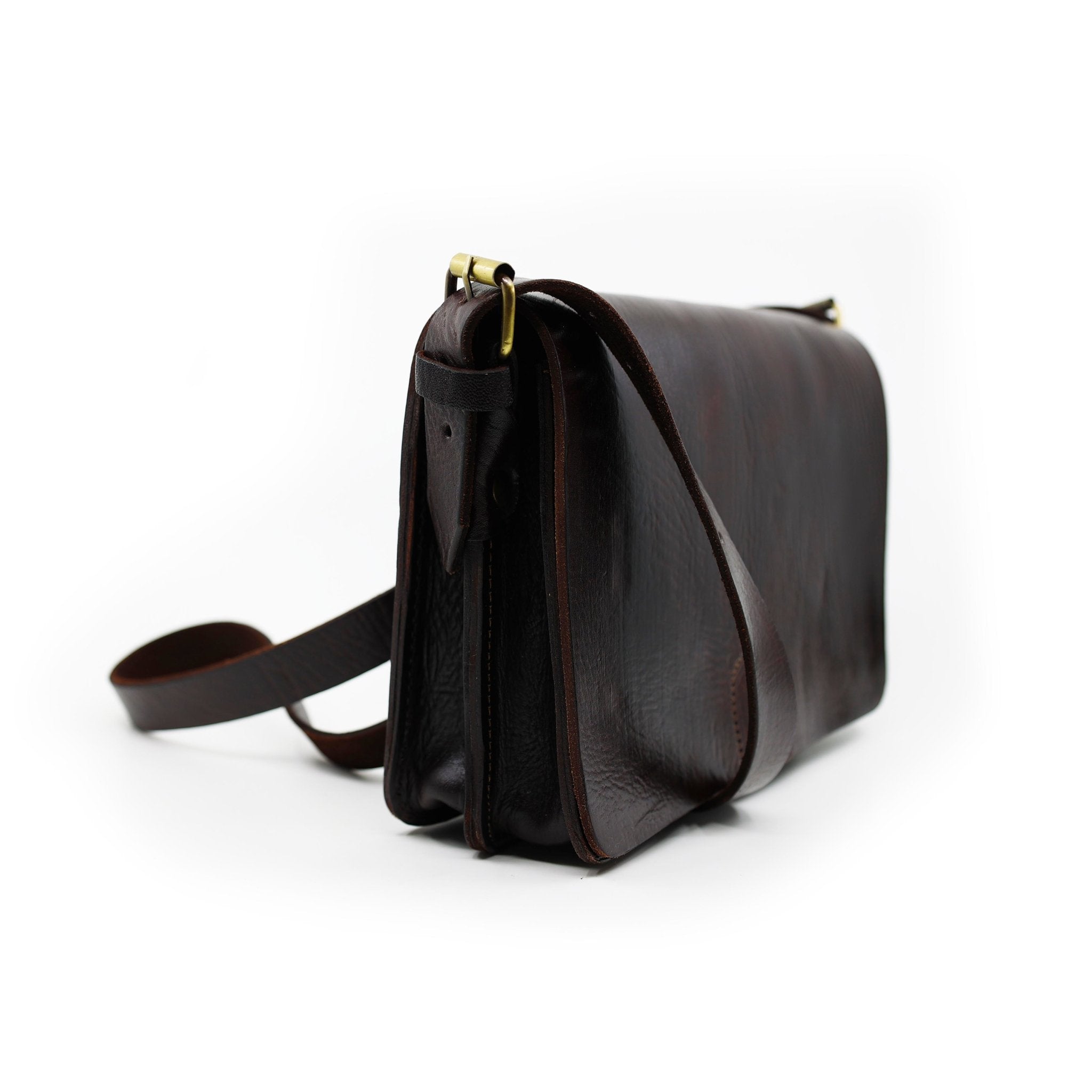 Dark brown Heidi Revisited leather bag - Artisan Stories