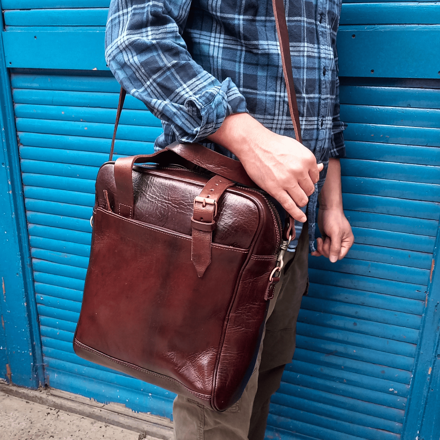 Dark Brown Nomad 3 in 1 leather bag - Artisan Stories