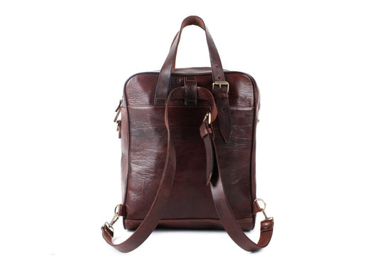 Dark Brown Nomad 3 in 1 leather bag - Artisan Stories