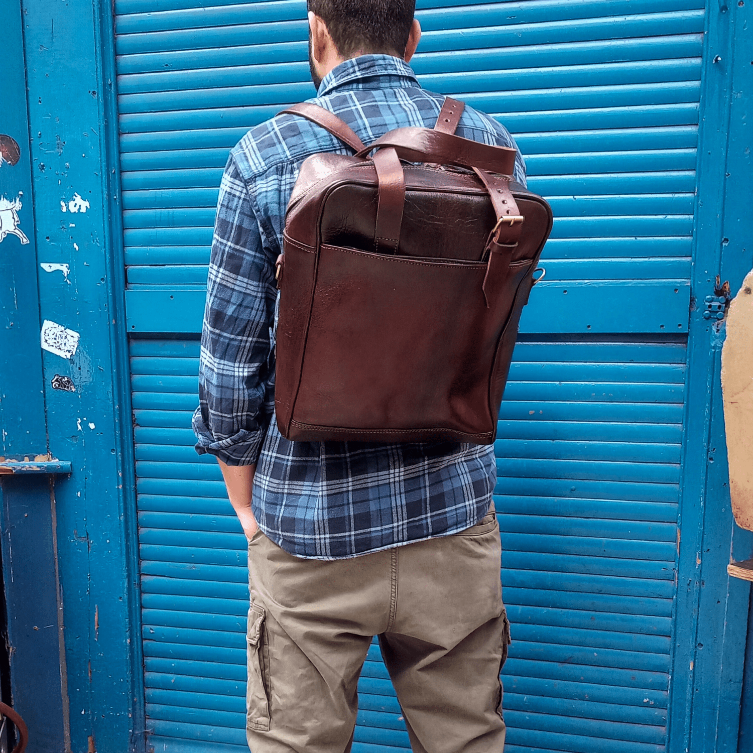 Dark Brown Nomad 3 in 1 leather bag - Artisan Stories