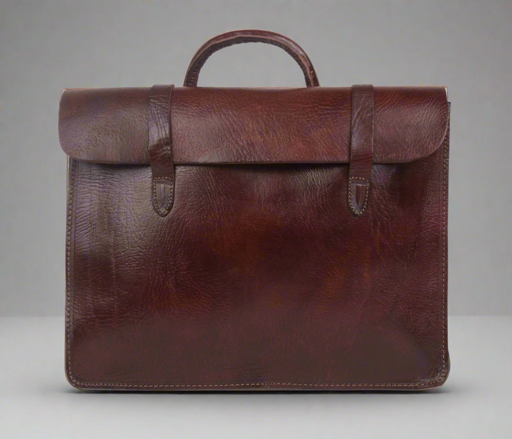 Document Holder Leather Bag Dark Brown - Artisan Stories