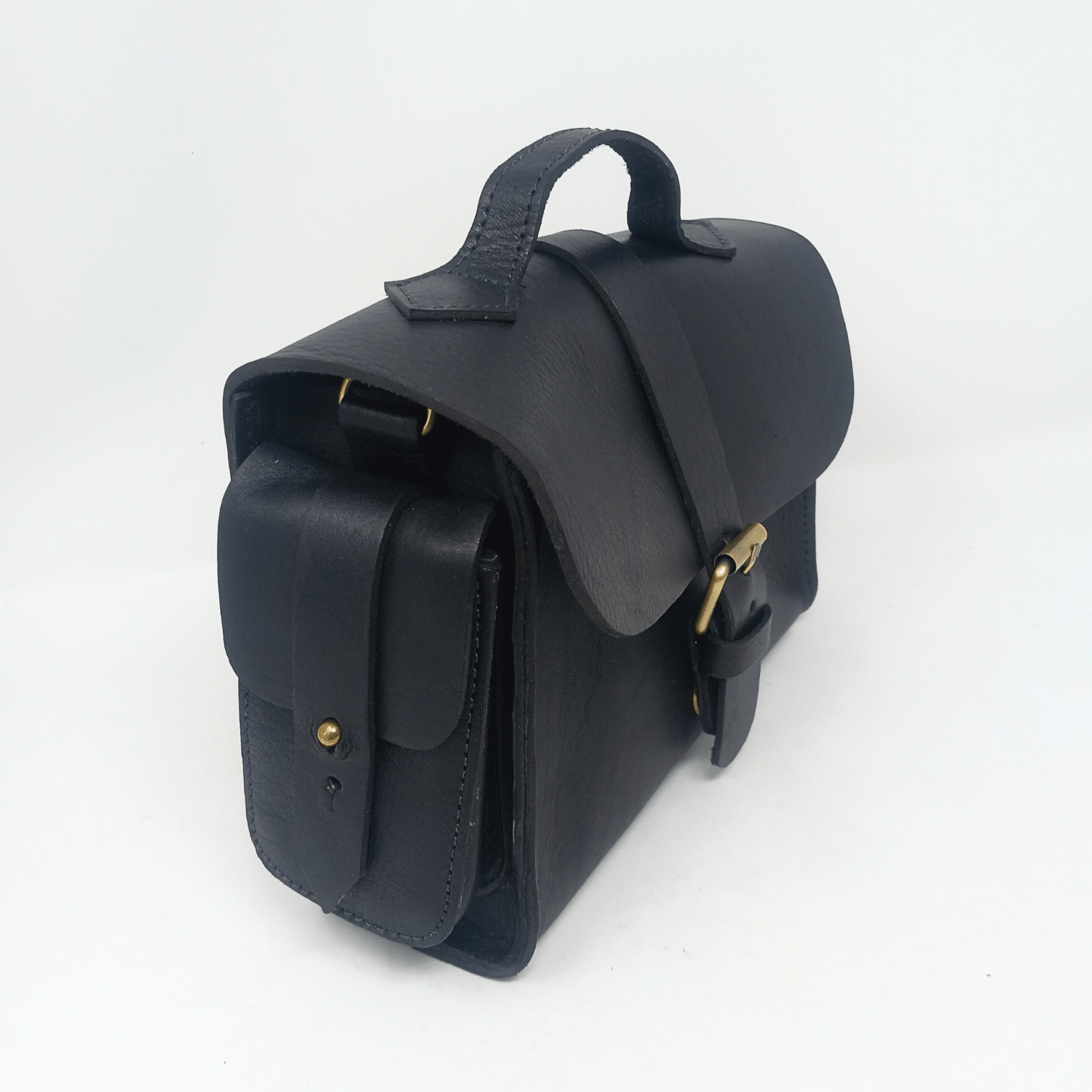 Flora Leather Handbag Black - Artisan Stories