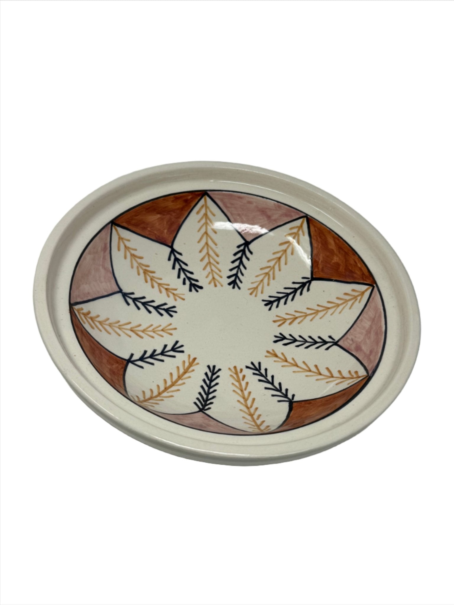 Folk Pattern Ceramic Serving Dish Tagine - Artisan Stories