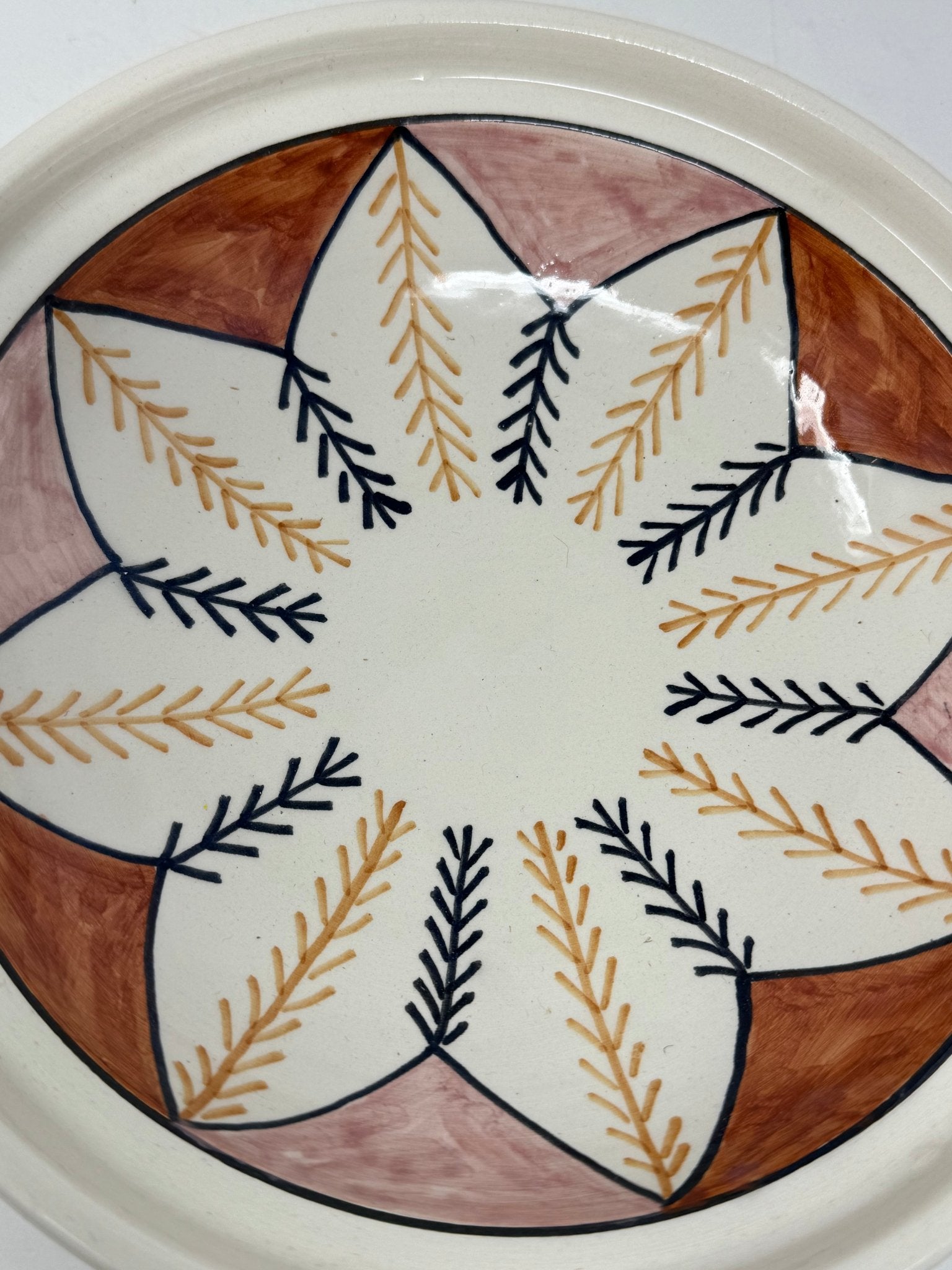 Folk Pattern Ceramic Serving Dish Tagine - Artisan Stories