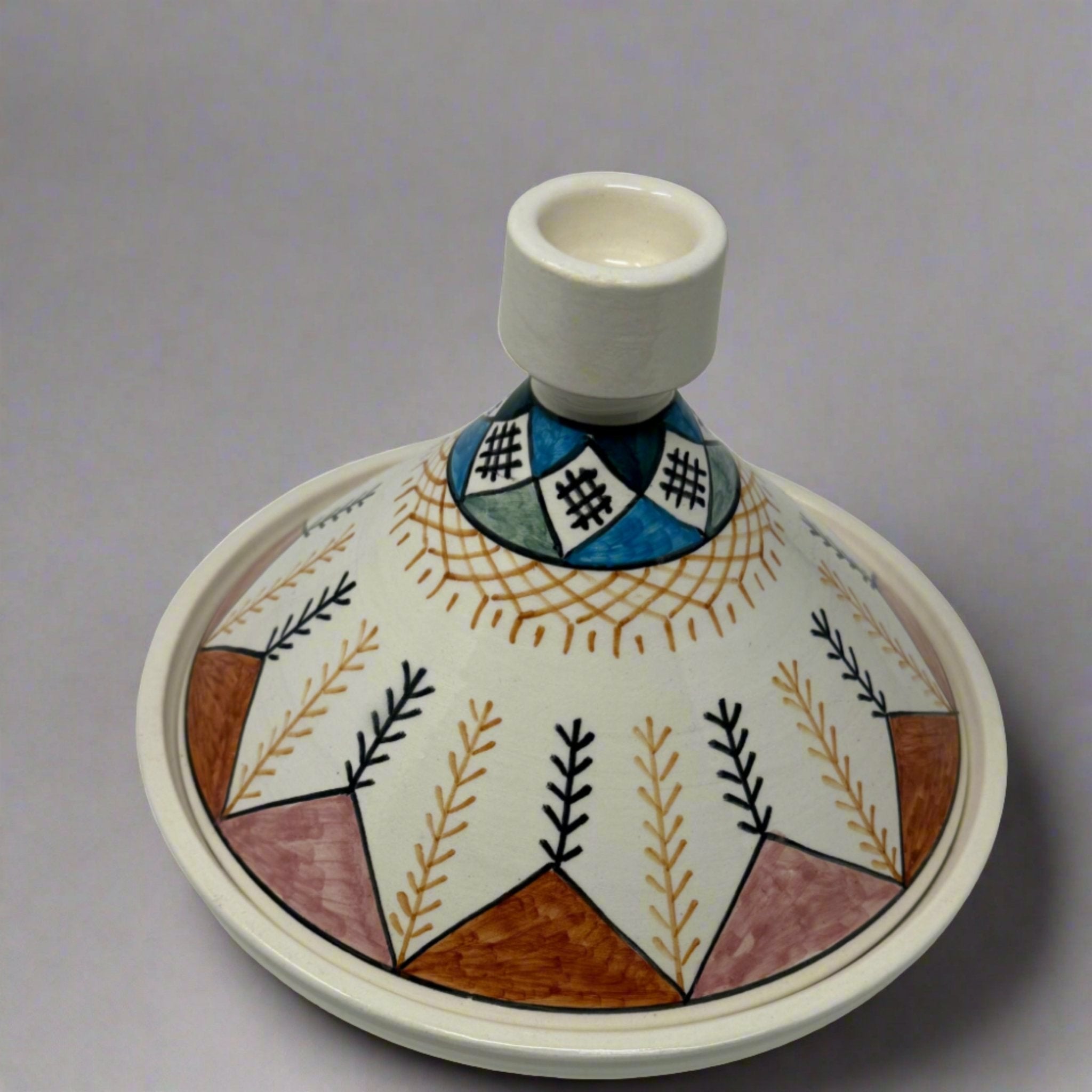 Folk Pattern Ceramic Serving Dish Tagine - Artisan Stories