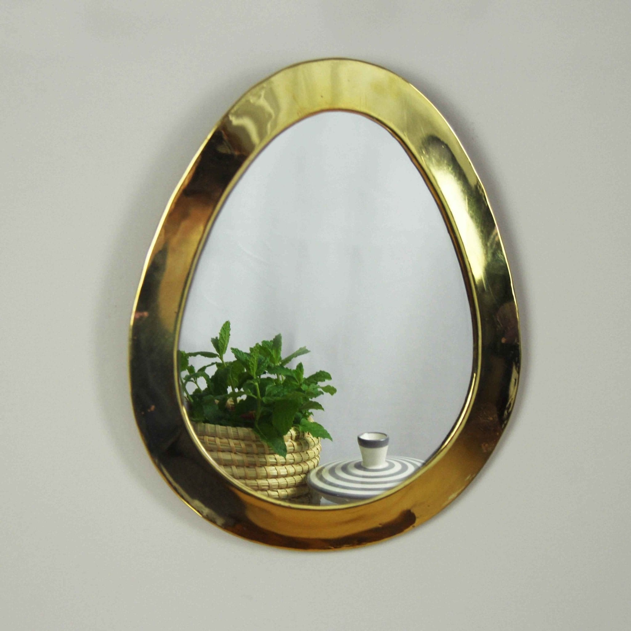 Golden Brass Marrakech Egg Mirror - Artisan Stories