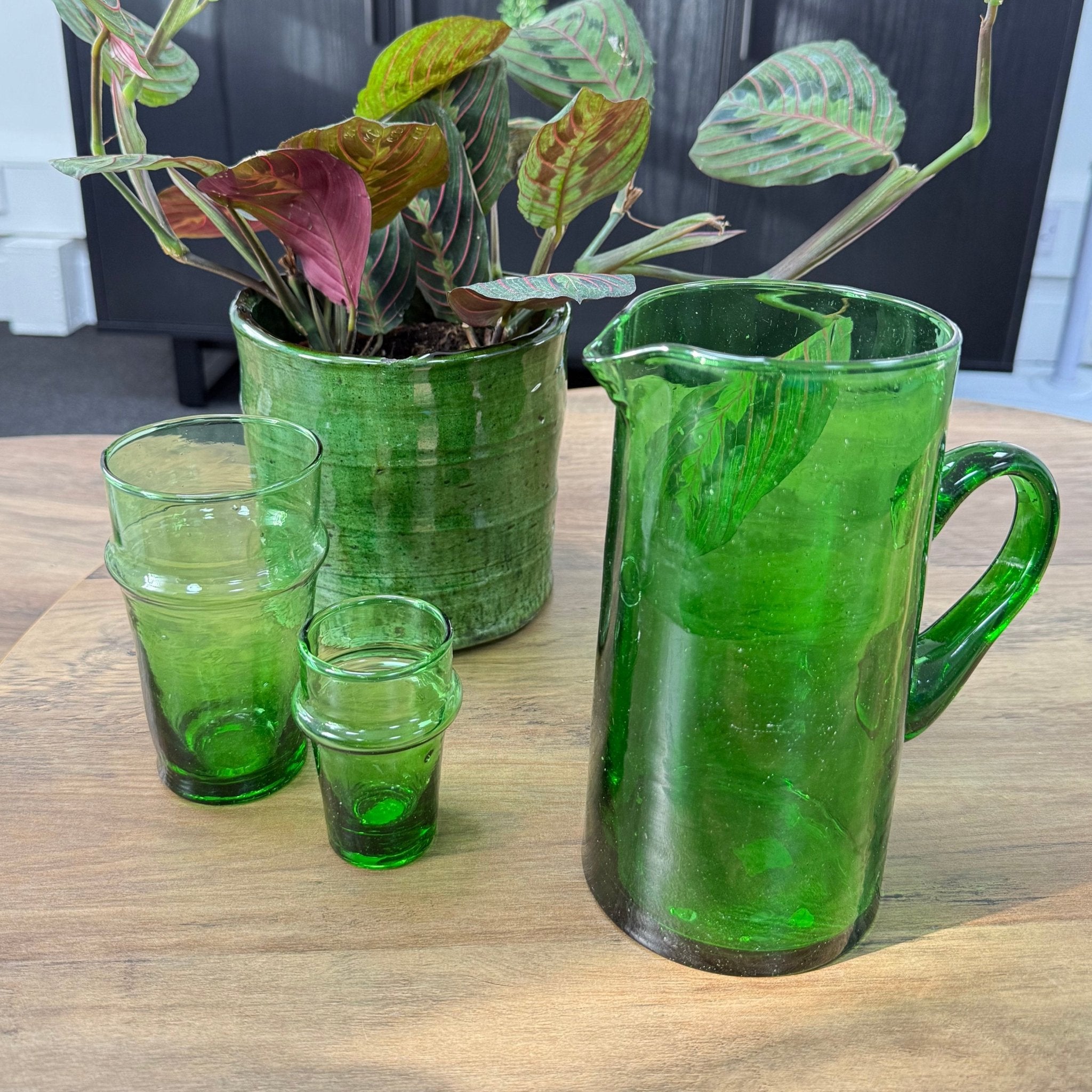 Green Moroccan Glasses Recycled - Artisan Stories