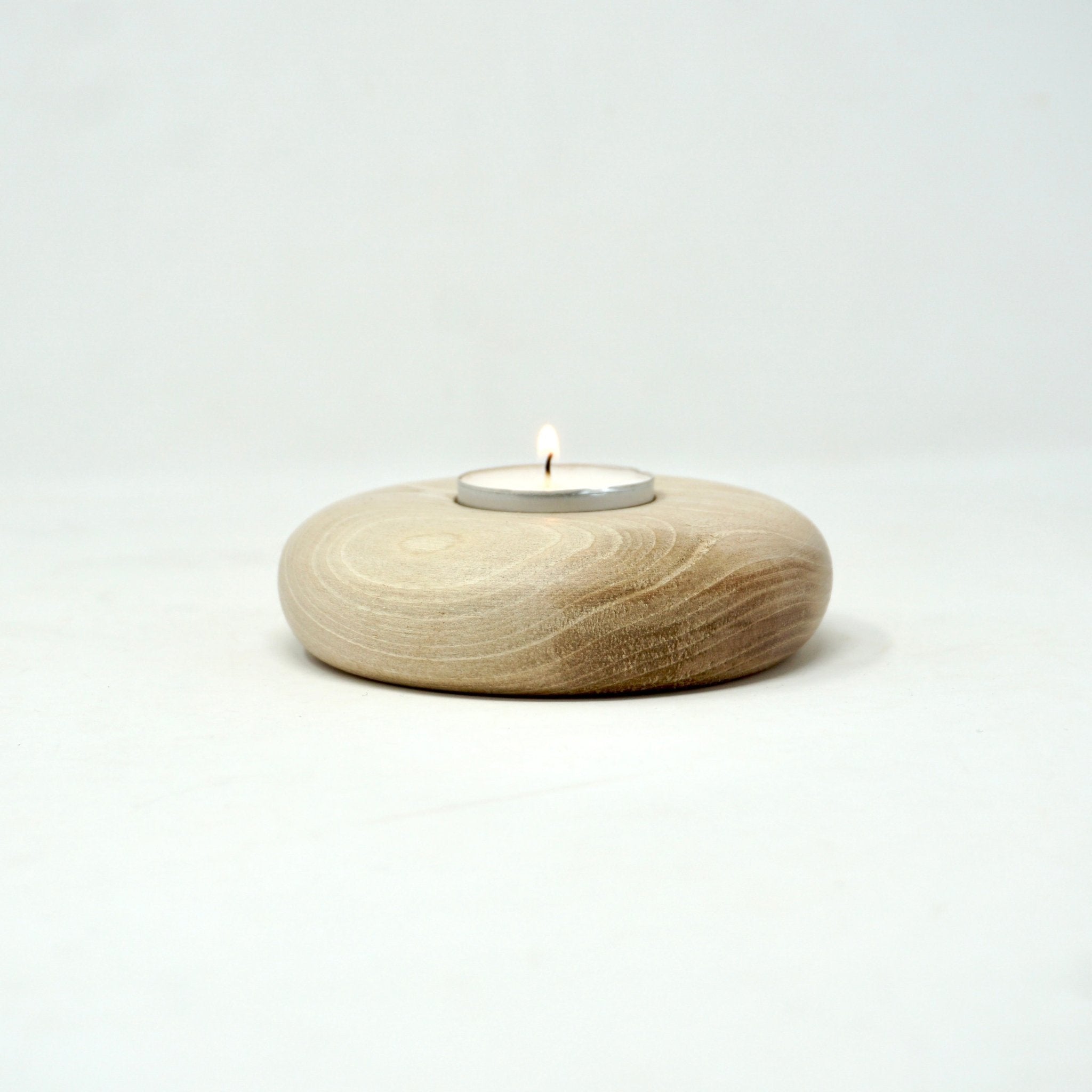 Hand Carved Walnut Tealight Candle Holder - Artisan Stories