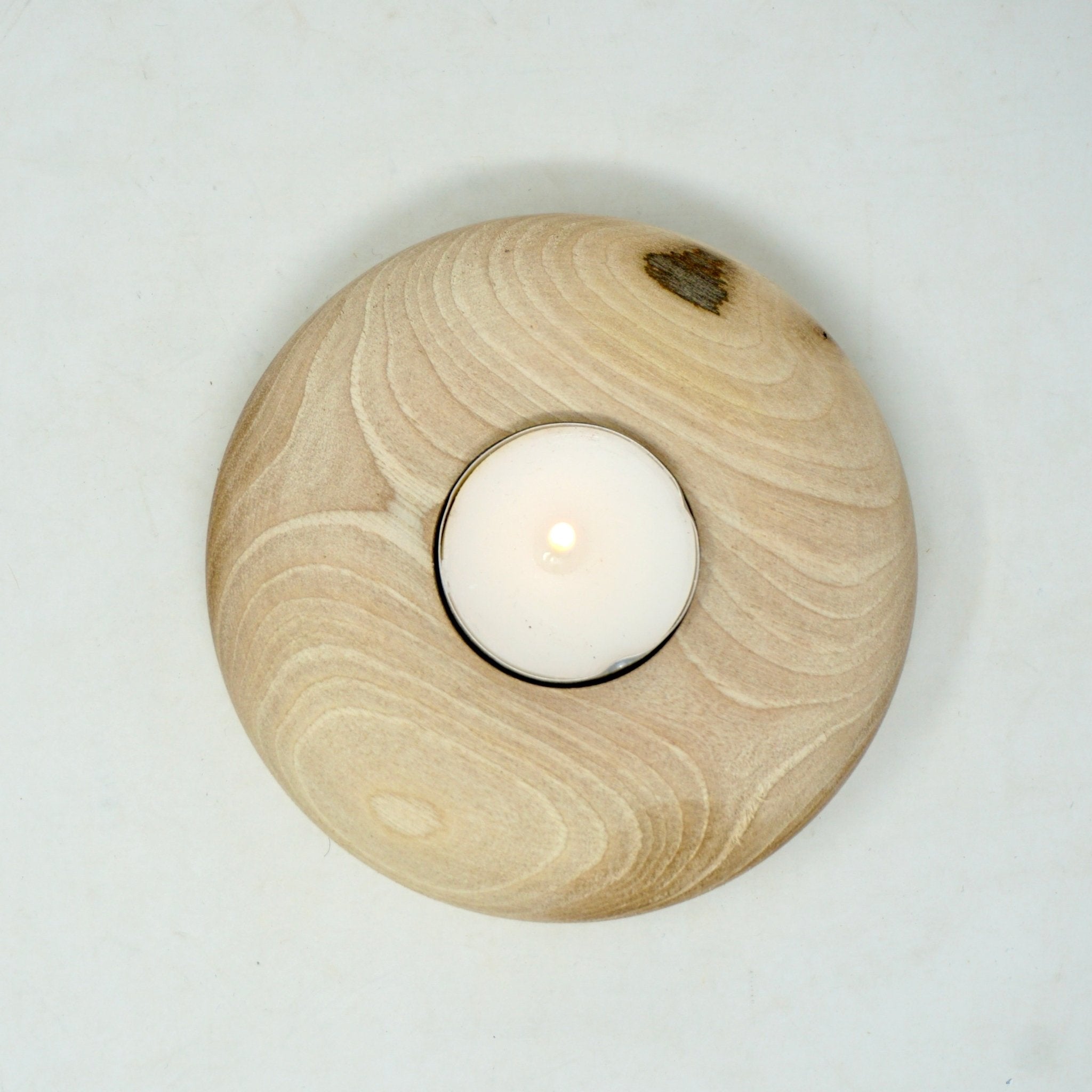 Hand Carved Walnut Tealight Candle Holder - Artisan Stories