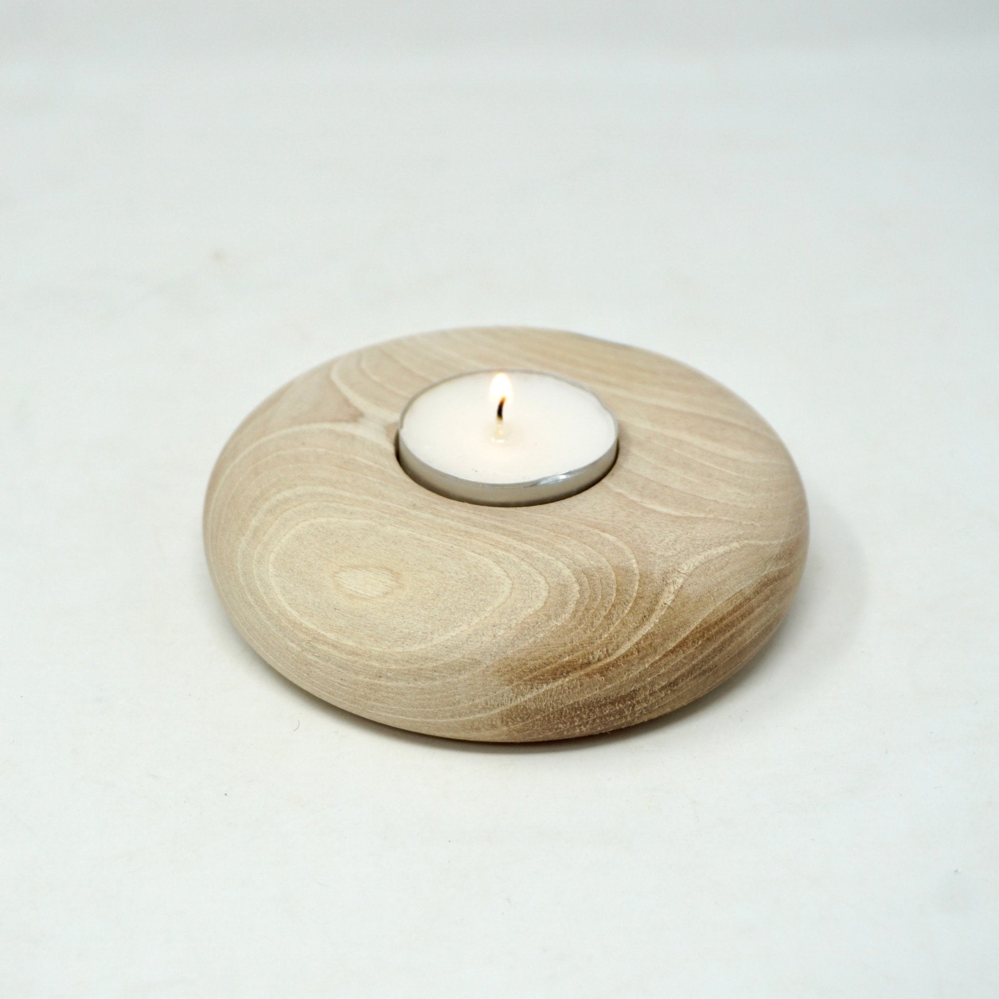 Hand Carved Walnut Tealight Candle Holder - Artisan Stories