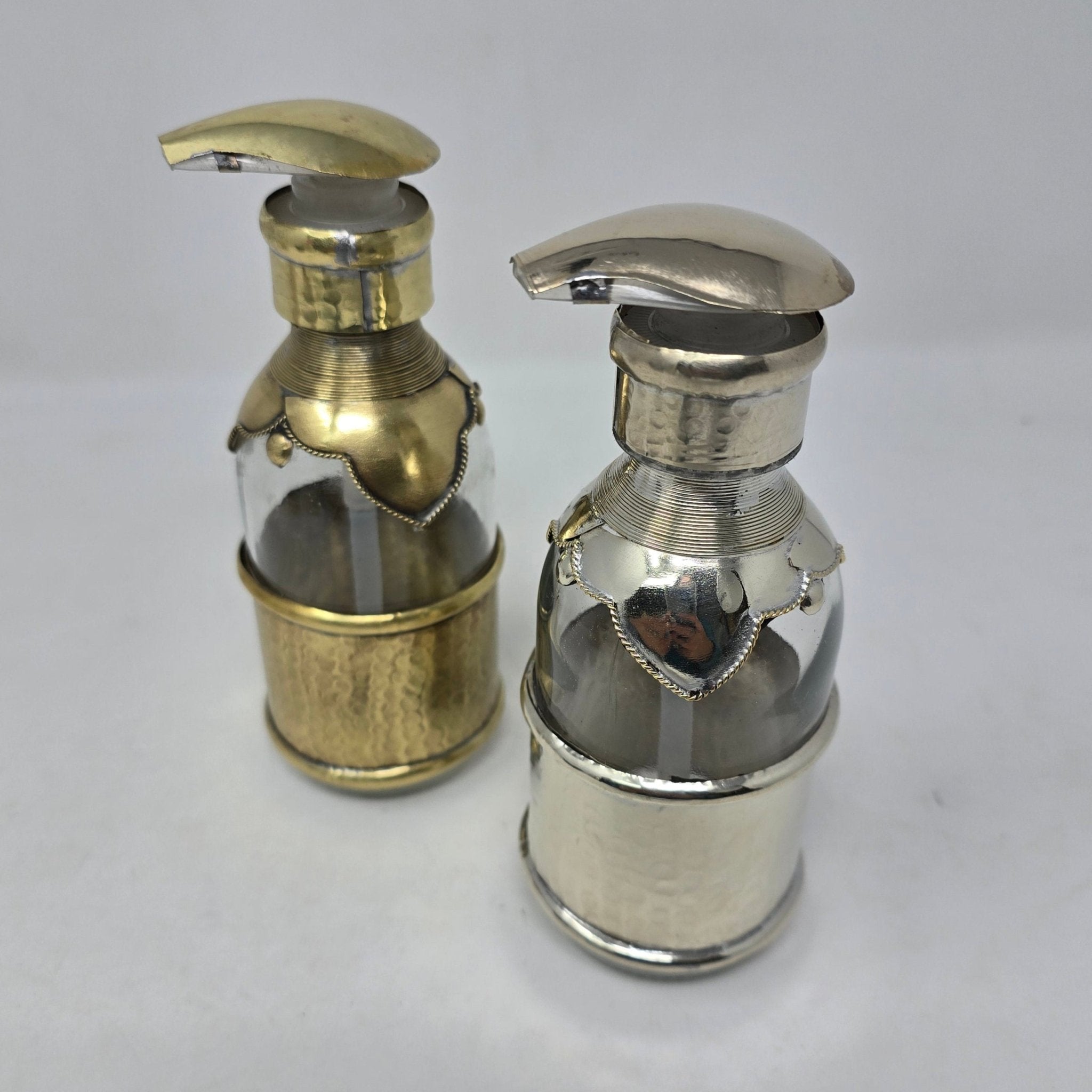 Hand - Hammered Moroccan Glass Soap Dispenser - Artisan Stories