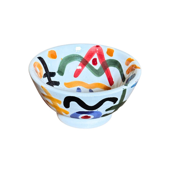 Hand Painted Abstract Ceramic Bowl - Artisan Stories