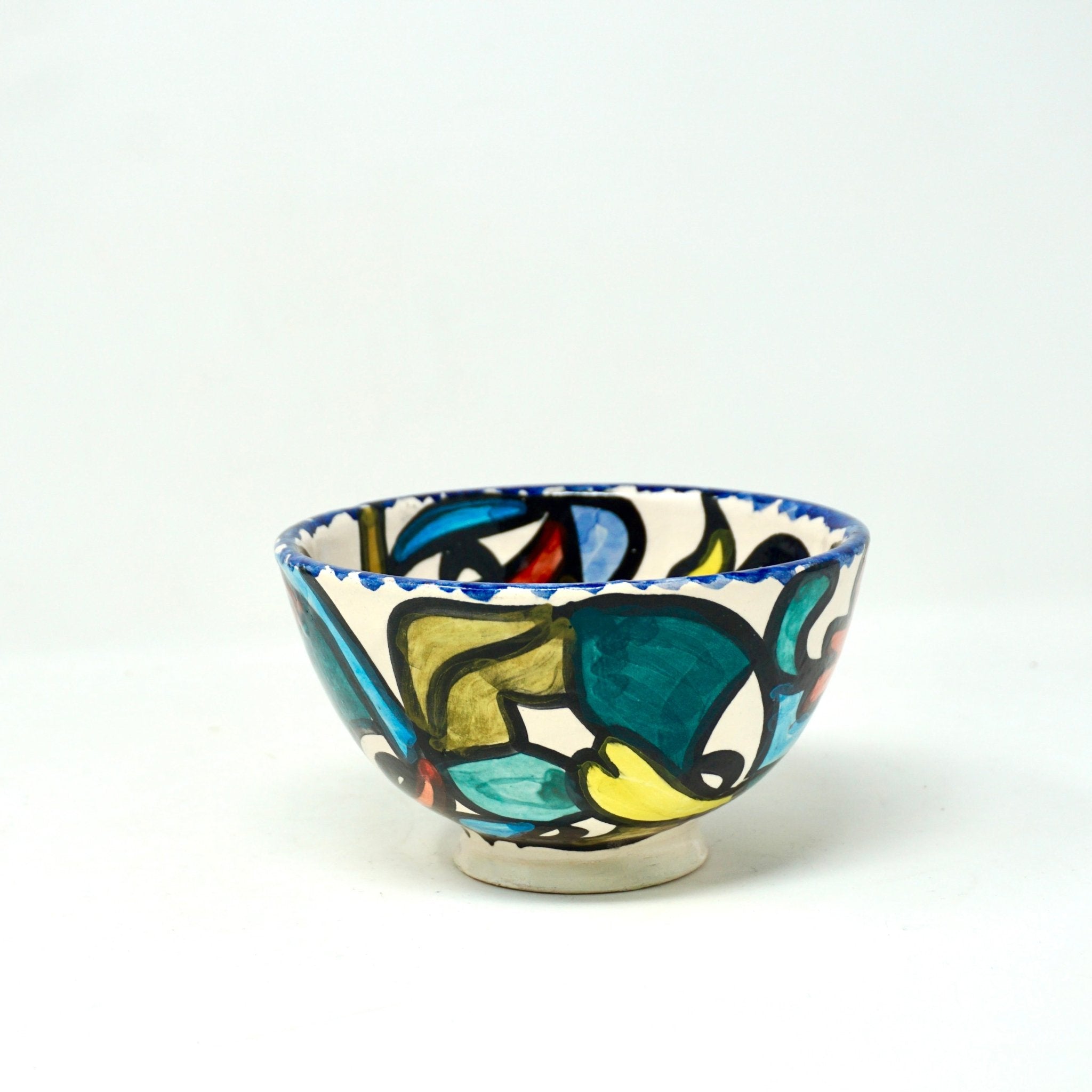 Hand Painted cubist Ceramic small Bowls - Artisan Stories