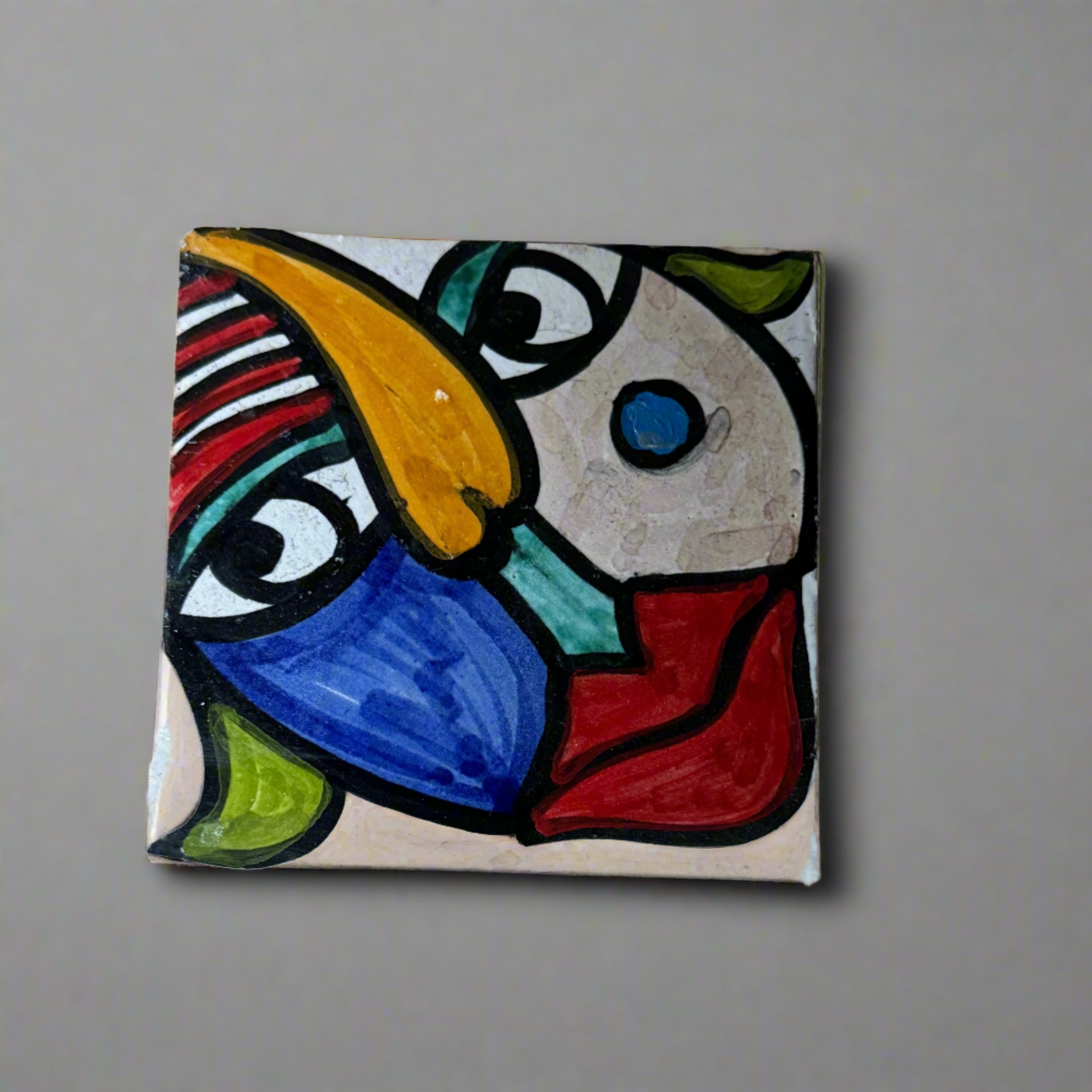 Cubist  ceramic coaster Tile