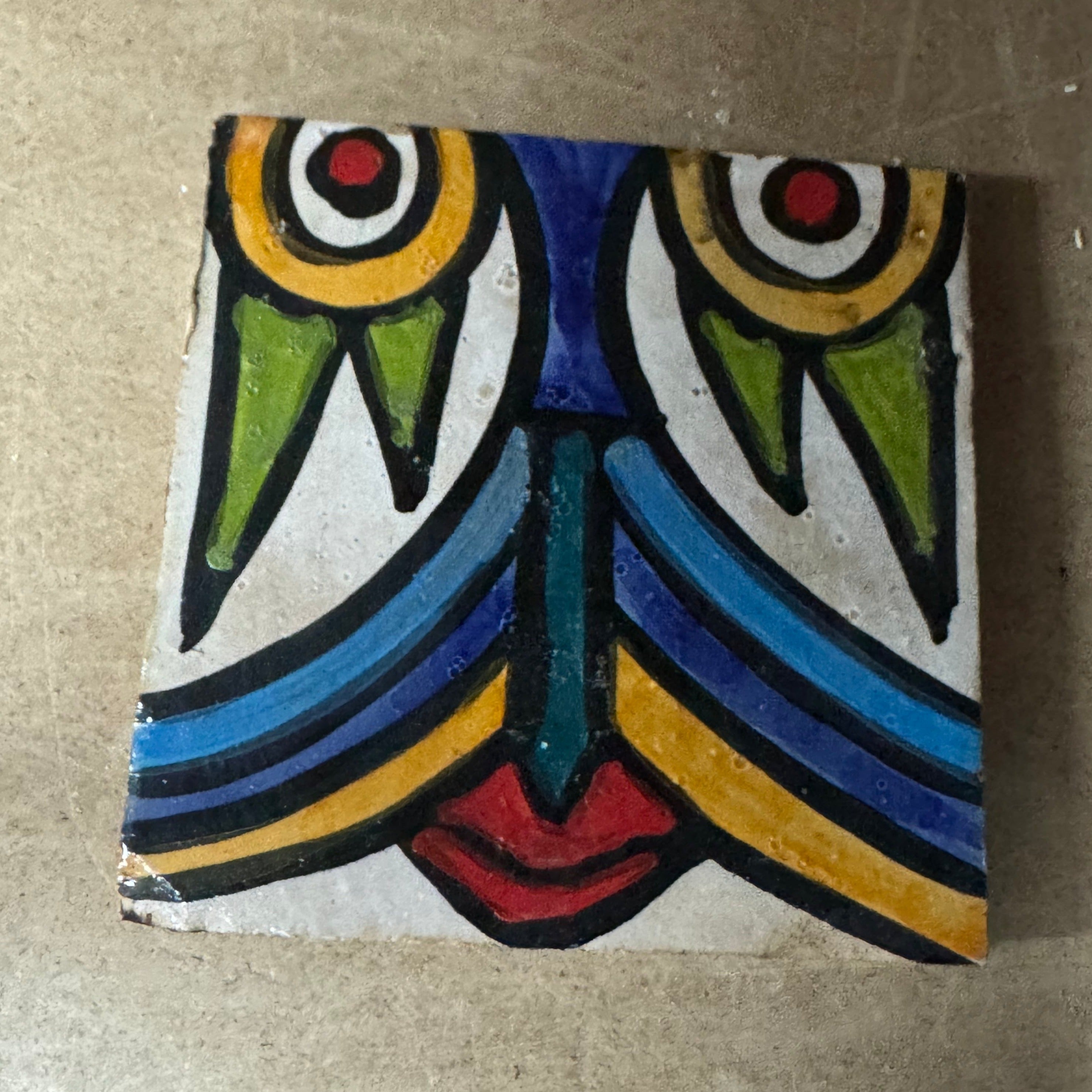 Cubist  ceramic coaster Tile