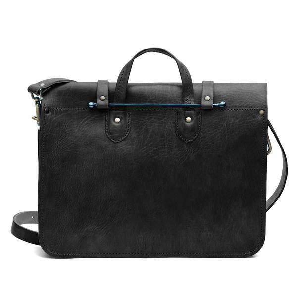 Jordan Leather messenger Bag - Black - Artisan Stories