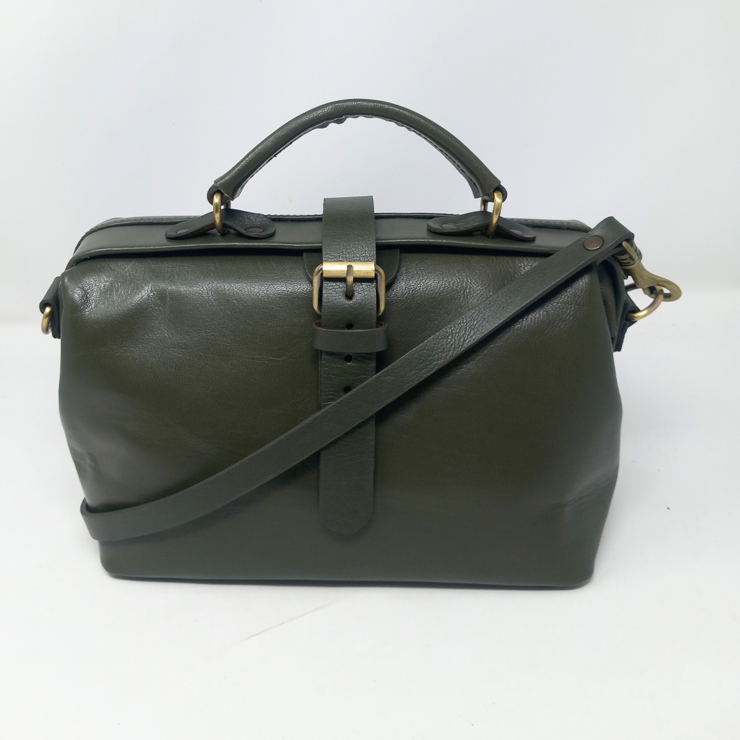 Petit sac docteur en cuir vert