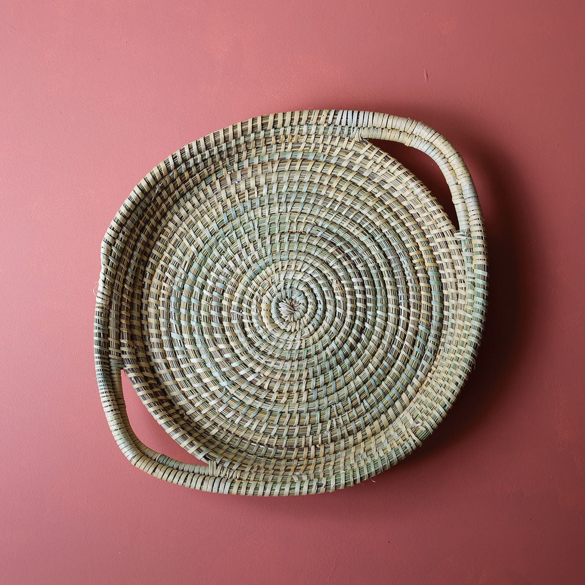 Large Round Palm Leaves Tray - Artisan Stories