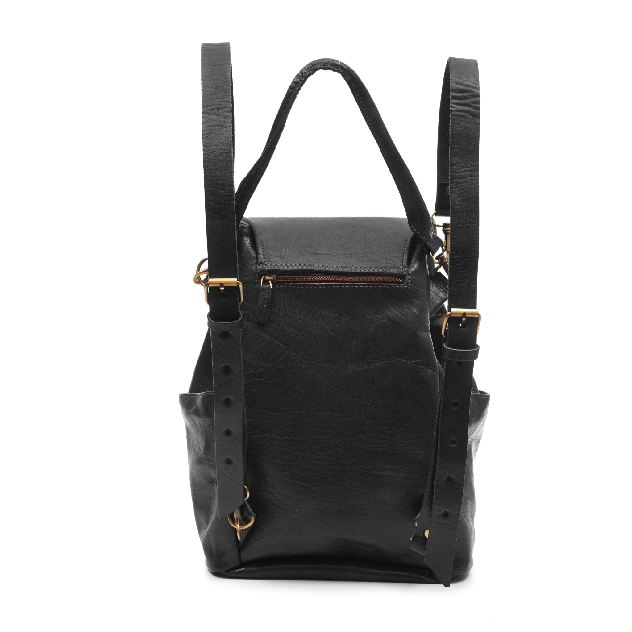 Laura 2 - in - 1 Backpack - Black - Artisan Stories