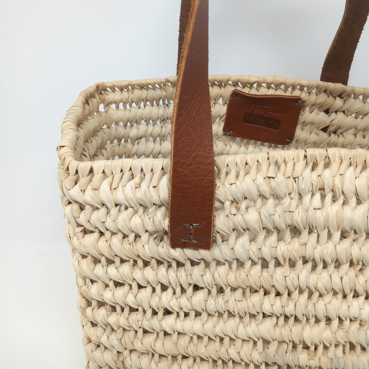 Leather Handle Storage Basket - Artisan Stories