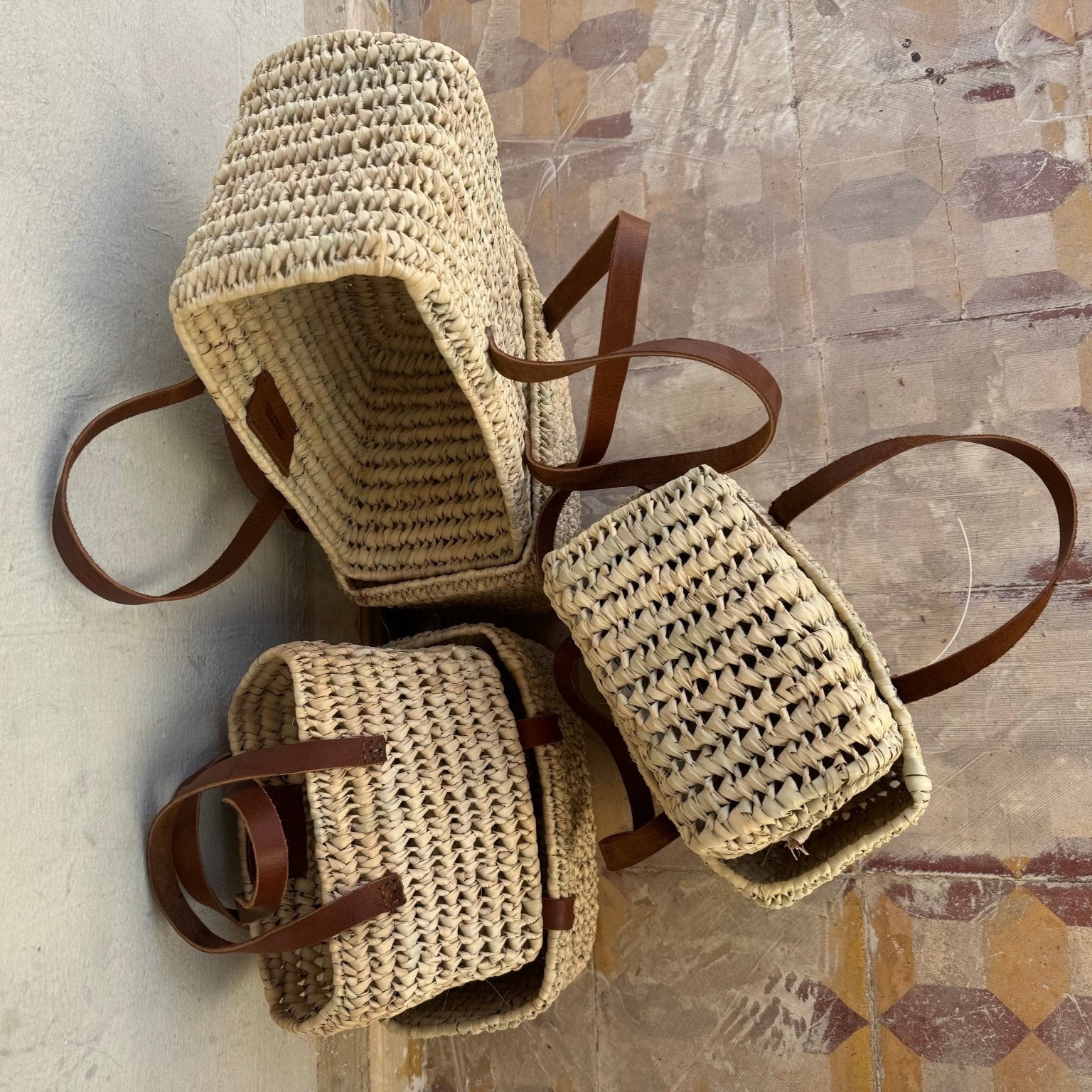 Leather Handle Storage Basket - Artisan Stories