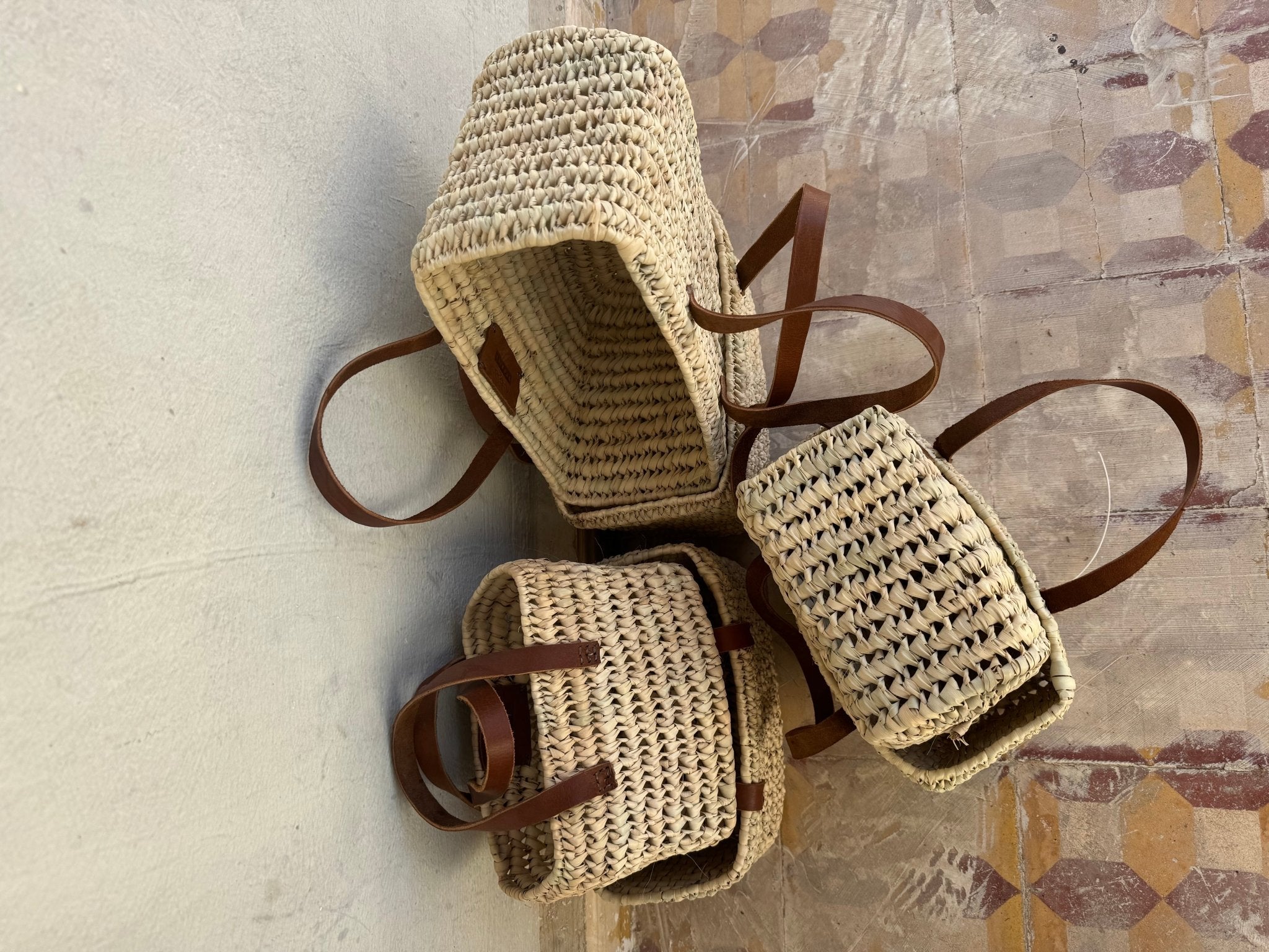 Leather Handle Storage Basket - Artisan Stories