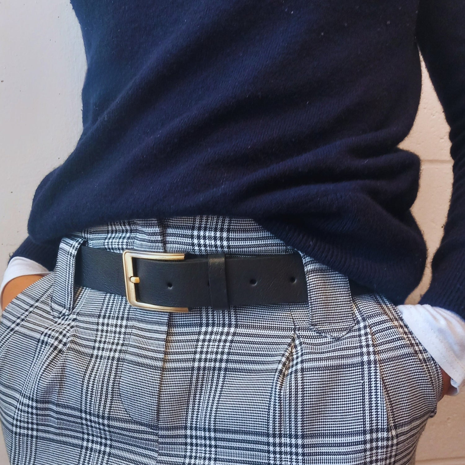 Leather jeans belt - Artisan Stories