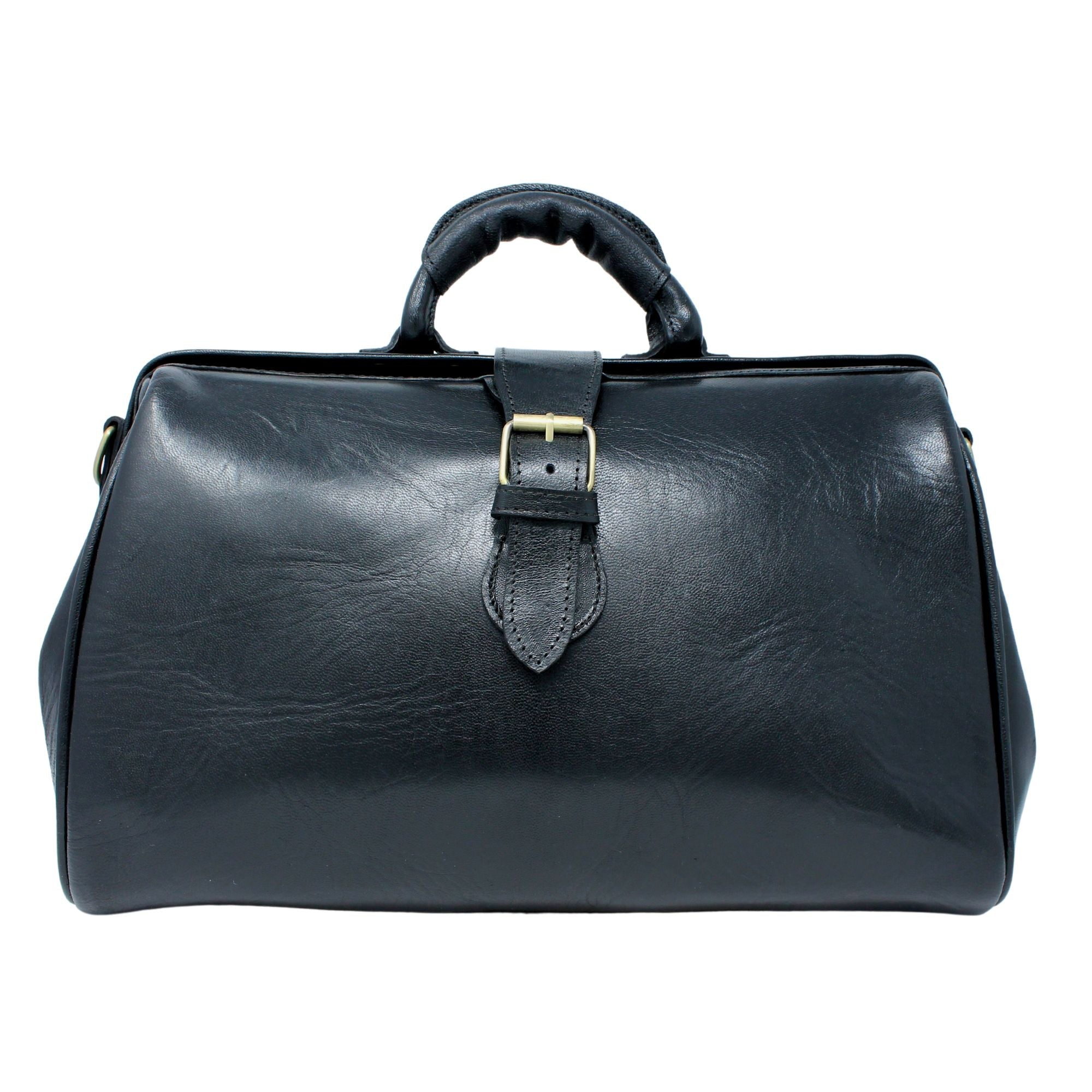 Leather overnight Doctor Bag - Black - Artisan Stories