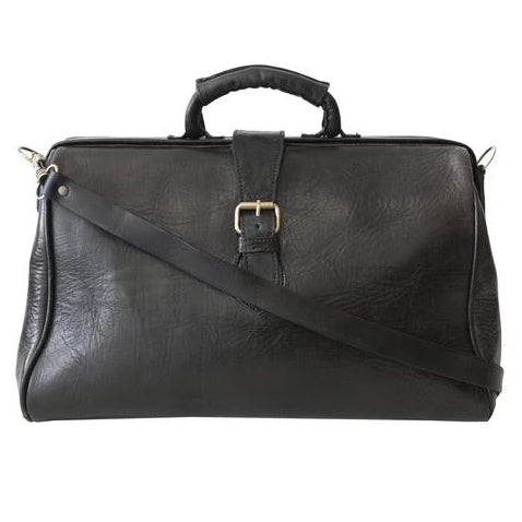 Leather overnight Doctor Bag - Black - Artisan Stories